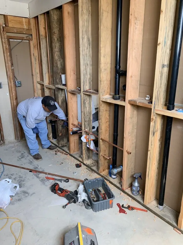 Commercial rough-in plumbing for Gas Line Repair in West Central